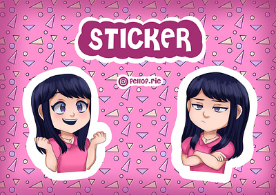 ANIME STICKER 2d character character character builder clip studio illustration sticker