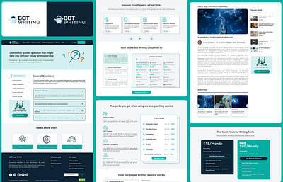 Bot Writing website design adaptive figma illustration landing page uiux uiux designer user experience user interface web design website