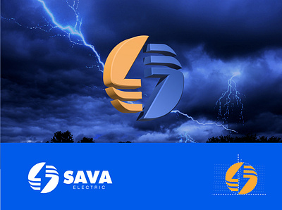 SAVA ELECTRIC branding electric graphic design logo