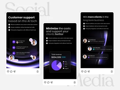 AI Software Product social media ads ai b2b b2c banners dark design facebook graphic design identity instagram social social ads social graphic design social media social media graphics social media templates social template socials templates ui