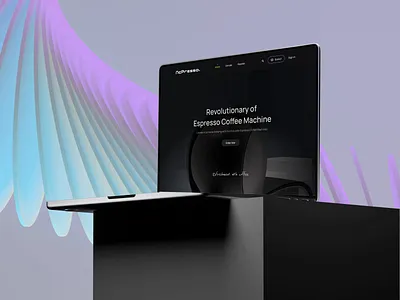 Coffee Machine Web Page 2023 coffee coffee machine design trend 2023 ecommerce landing page design machine online online shop saas shop treandy design ui ui ux ux web website website design