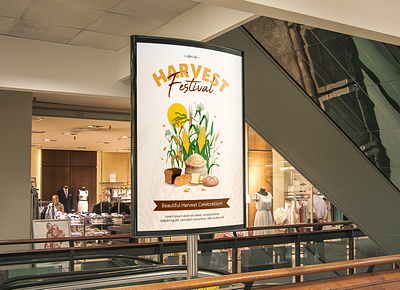 "Bountiful Harvest Festival" advertising animation bountiful harvest festival concept creativity design enjoyment flyer graphic design illustration logo typography ui