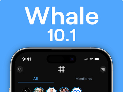 Mise à jour de Whale (version 10.1) affinity design graphic design ios logo media mise a jour réseaux social twitter ui whale