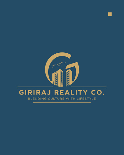 Logo Design of Real Estate Company | Giriraj Reality brand logo branding business design illustration logo logo design logo design concept logo designer logodesign real estate