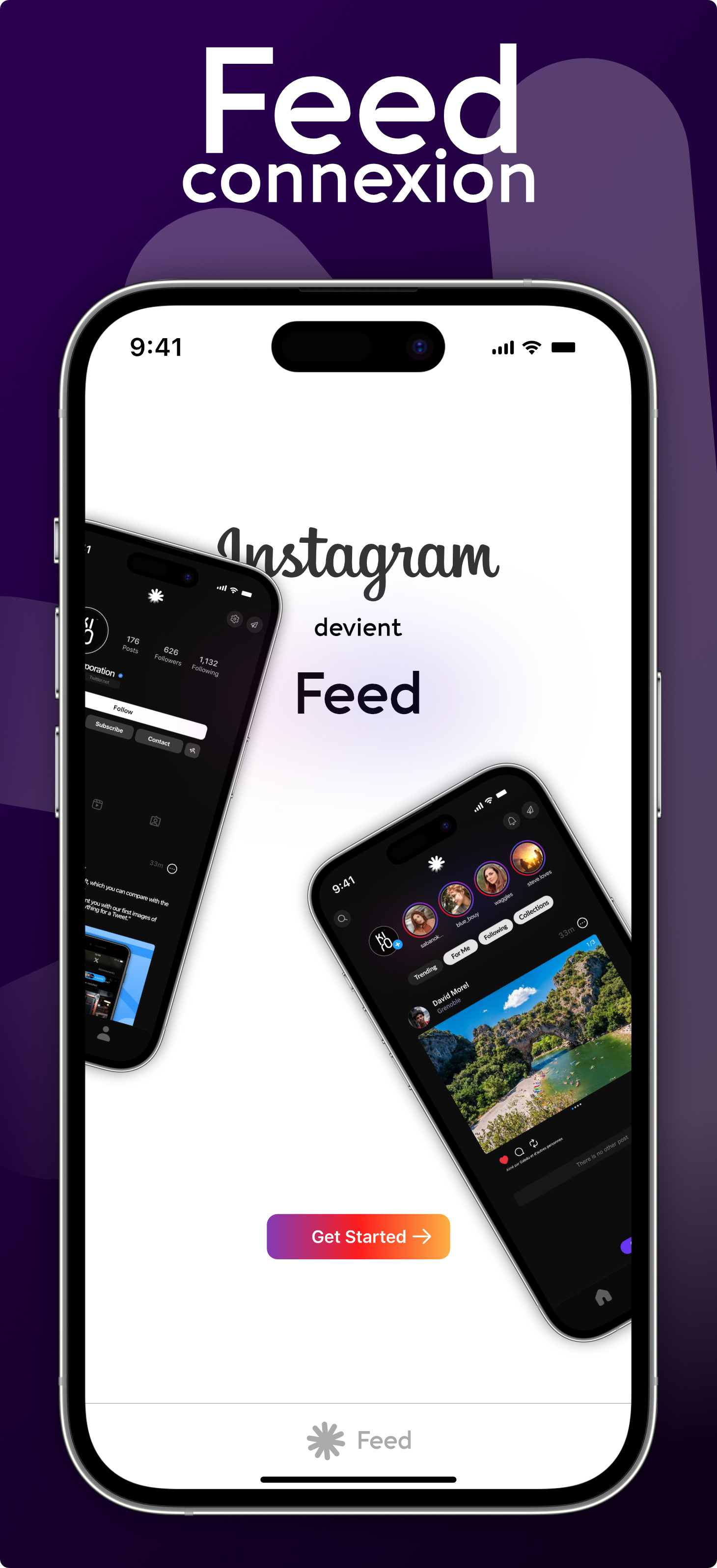 Feed.Connexion connexion instagram ios redesign réseaux social ui