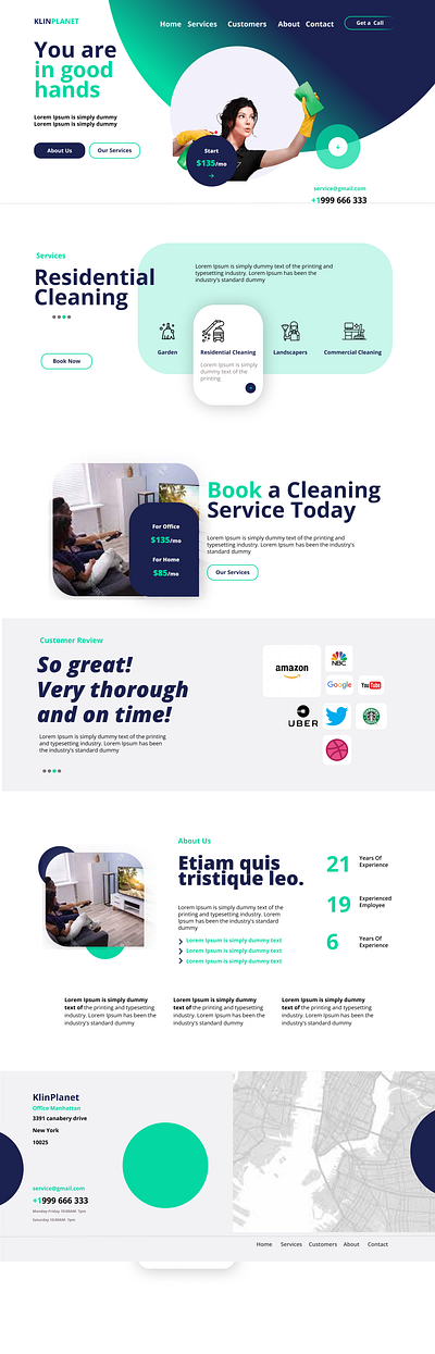 Cleaning Service Landing Page Redesign cleaning design figma home landing page redesign service service landing page ui ux