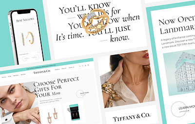 Tiffany&Co Concept: E-Commerce Website beauty branding design e commerce gold graphic design homepage design jewellery jewelry shop tiffany ui uiux ux