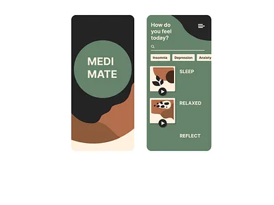 W.I.P Meditation App app design graphic design illustration ui vector