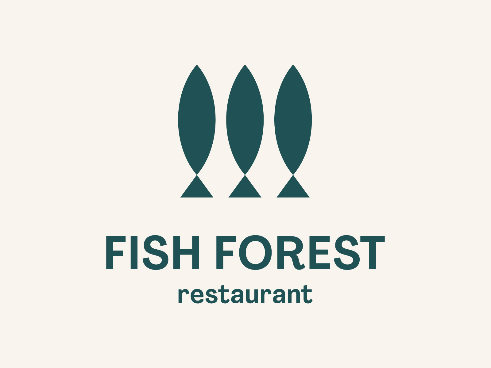 Fish forest restaurants logo by Batraz Dzida⭐ on Dribbble