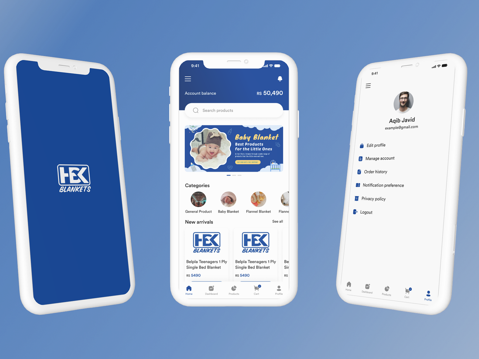 HBK Blanket App Redesign by Aqib Javid on Dribbble
