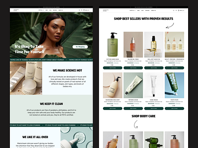 Beauty products shop beauty beauty shop cosmetics ecommerce fashion landing minimalistic online shop skin skincare store web website