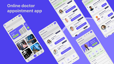 Online doctor appointment app app design home landing mobile ui ux