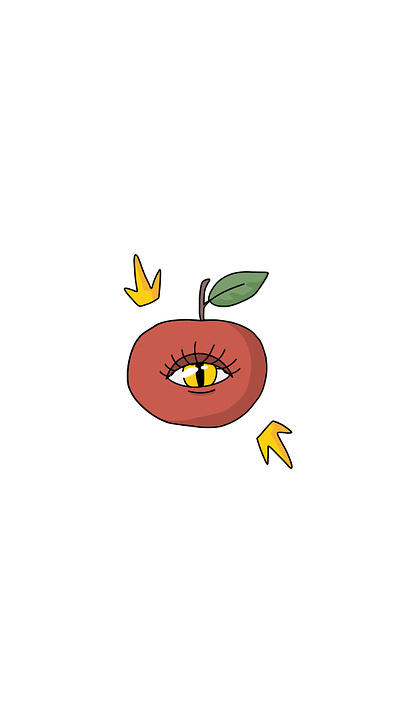 fruit of knowledge digital illustration editorial illustration illustration logo metaphorical card
