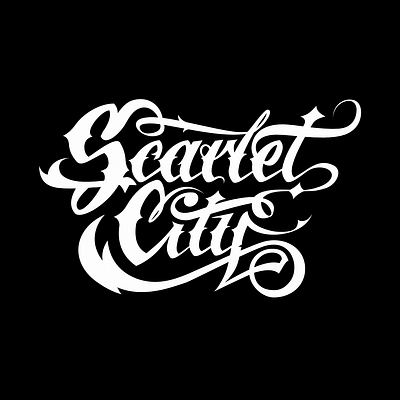 Scarlet City logotype branding city graphic design komorowski letters logo logotipo logotype magic scarlet script typographica typography vector логотип типографіка حروف شعار