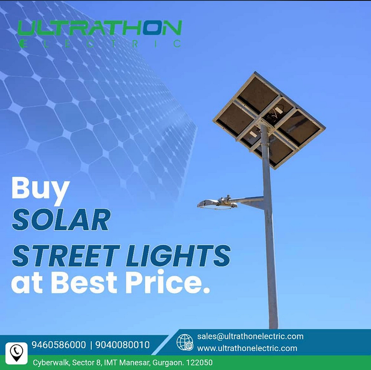 AllinOne Integrated Solar Street Light by Ultrathon Electric on Dribbble
