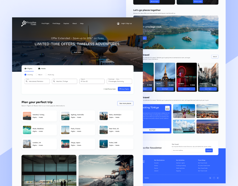 Example of B2C Ticket Booking | Website design