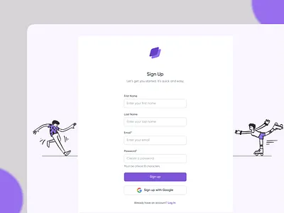 Light Mode Sign Up Page design graphic design login page ui web