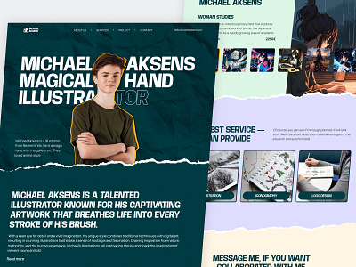 Michael Aksens - Portfolio Website agency bold brutalism colorful creative agency home page illustrator modern personal personal portfolio portfolio portfolio landing page portfolio page portfolio template portfolio website portfolio websites professional web design webflow websites