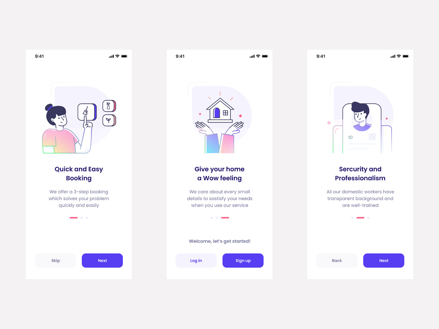 Onboarding App Screen UI by theosm™ on Dribbble