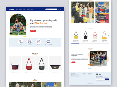 Redesign Visval Website bag design ecommerce fashion fashion website freelance fun landing page online store store ui ui design ui ux user interface ux web design website