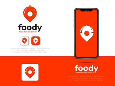 Foody Logo | Food Logo | Restaurants app app logo branding burger cafe design food app food company logo food delivery food icon food identity food location food logo foody foody logo graphic design hotel logo logo food restaurants logo