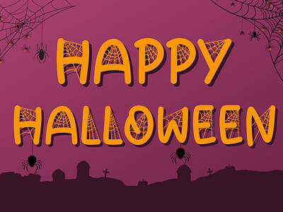 Happy Halloween cute font handwritten font. party font