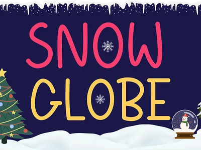 Snow globe card font cloth bag font design mug font sans serif font