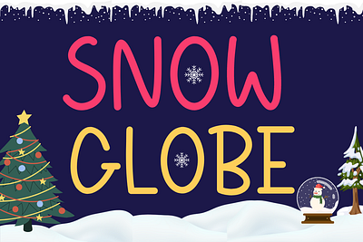 Snow globe card font cloth bag font design mug font sans serif font