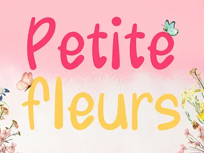 Petite Fleurs 3d birthday font branding card font graphic design sans serif font