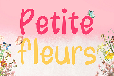 Petite Fleurs 3d birthday font branding card font graphic design sans serif font