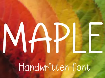Maple birthday font card font cloth bag font cute font design handwritten font mug font sans serif font
