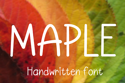 Maple birthday font card font cloth bag font cute font design handwritten font mug font sans serif font