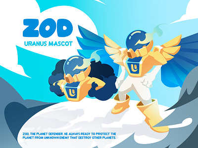 ZOD - Uranus Mascot ☁️ artwork brand brand persona branding character character design cloud identity guideline illustration illustrator mascot mecha mockup mythology photoshop robot sketch ui uranurs visual identity