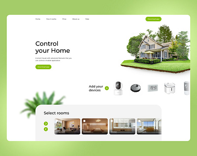 Design for «Control your Home» website branding design figma ui web web design 웹디자인