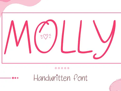 Molly card font cute font design handwritten font mug font sans serif font