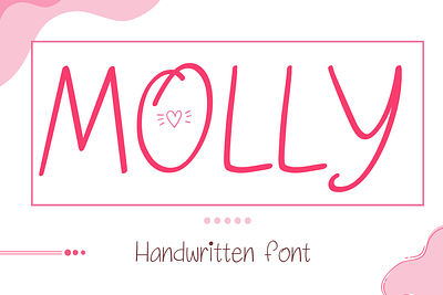 Molly card font cute font design handwritten font mug font sans serif font