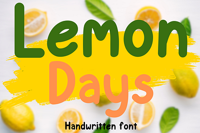 Lemon Days birthday font card font cloth bag font cute font handwritten font
