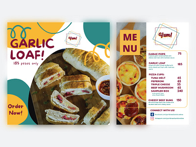 Menu and Standee (Sticker on Sintra Board) branding design graphic design illustration menu minimal product typography vector