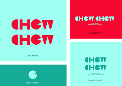 CHEWCHEW branding chewing gum design graphic design logo pixel
