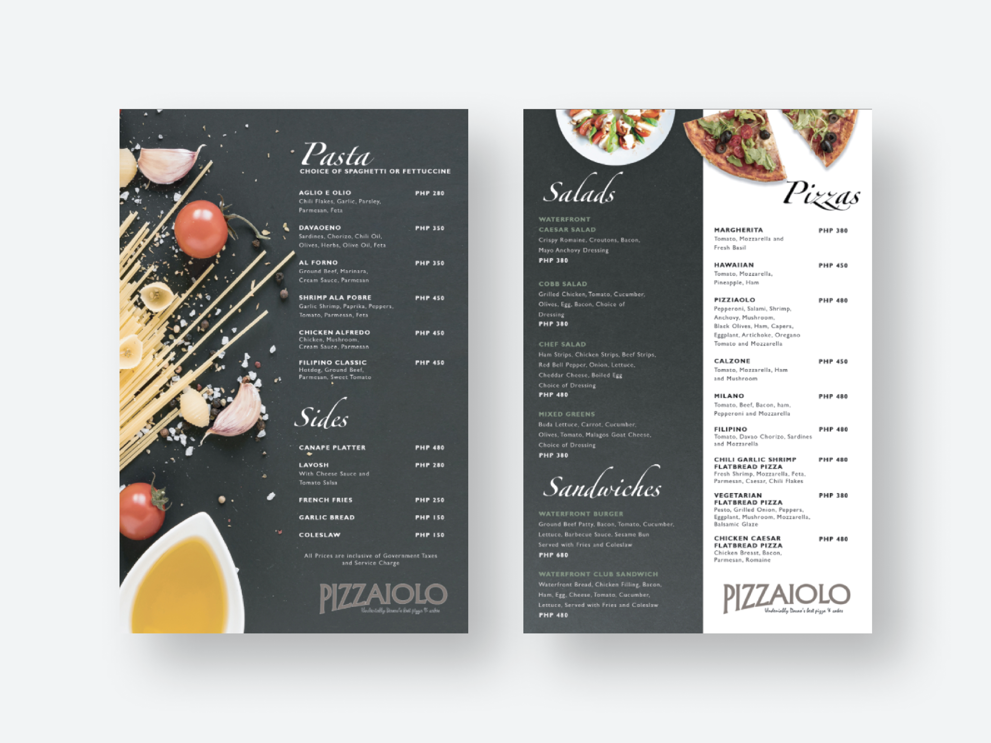 Menu back to back Sticker on Sintra Board branding design graphic design illustration logo menu minimal typography vector