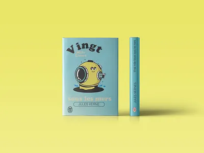 Jules Vernes collection cover graphic design illustration