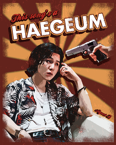THIS SONG'S A HAEGEUM - AGUST D 2023 graphic design music poster poster retro vintage