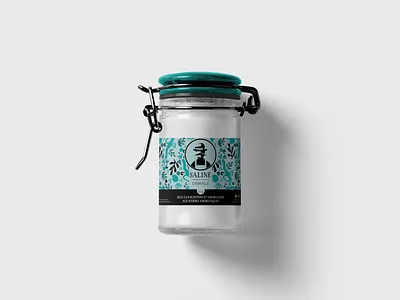 Saline branding graphic design linocut logo mockup packaging salt