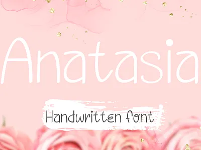 Anatasia birthday font card font cloth bag font design handwritten font sans serif font