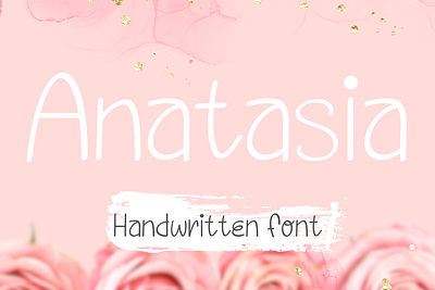 Anatasia birthday font card font cloth bag font design handwritten font sans serif font
