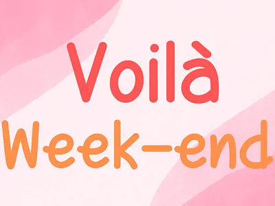 Voilà week-end birthday font card font cloth bag font cute font handwritten font illustration