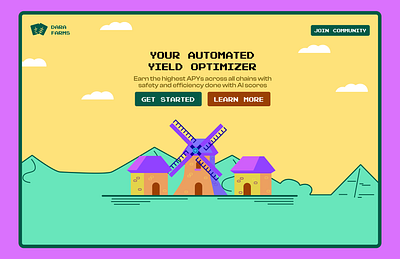 Colorful web3 farming landing page UIUX design bitcoin blockchain cryptocurrency design ui ux web 3