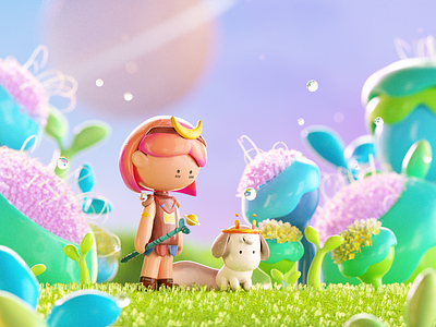 Moon Queen 3D Character 3d 3d land character character design girl illustration land nft nft collection