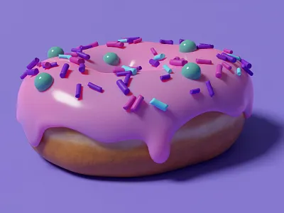 Donut 3D design 3d design art colorful dessert donut design food illustration illustration