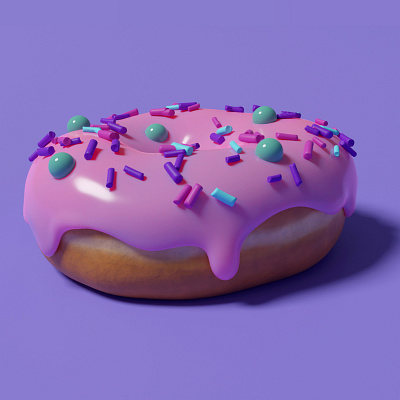Donut 3D design 3d design art colorful dessert donut design food illustration illustration